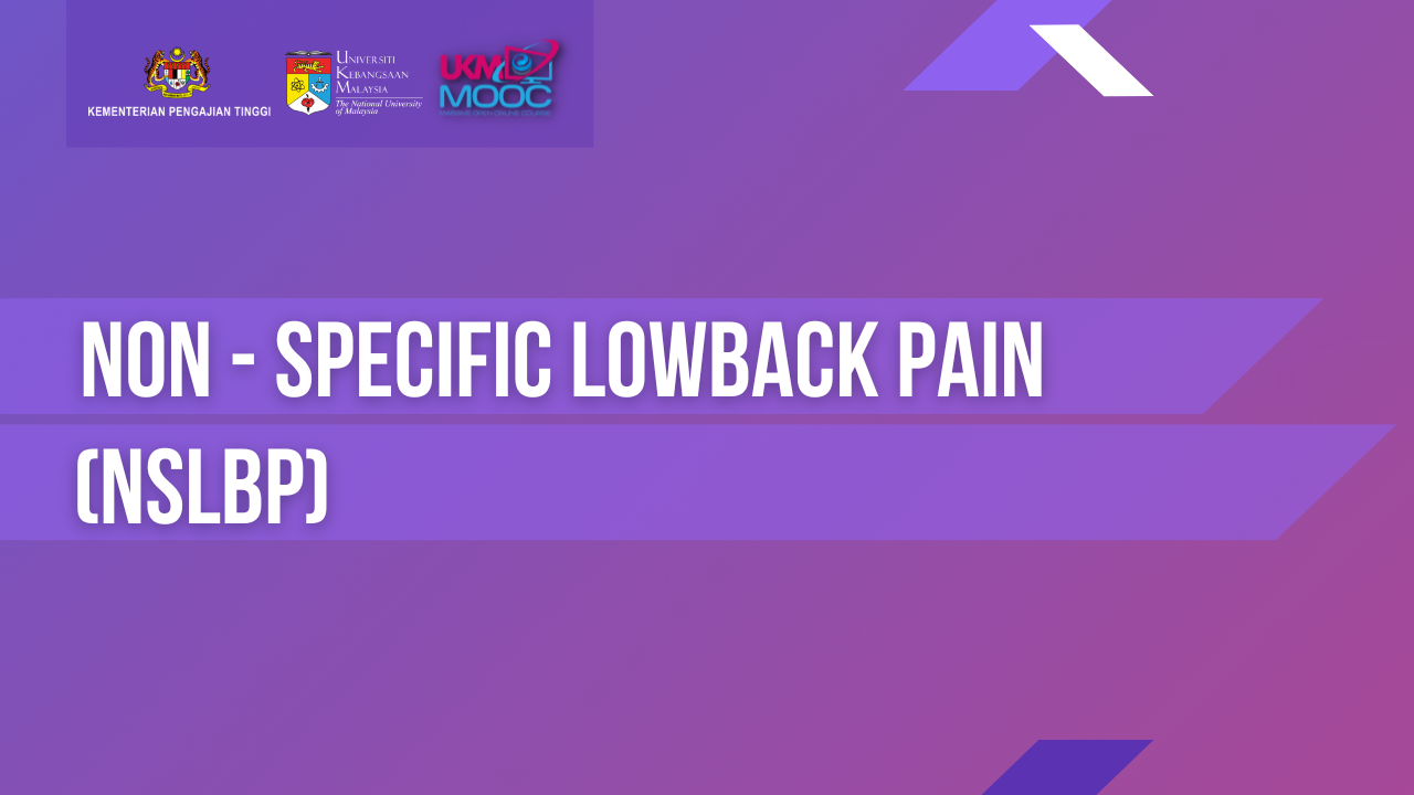 NON - SPECIFIC LOWBACK PAIN (NSLBP)
